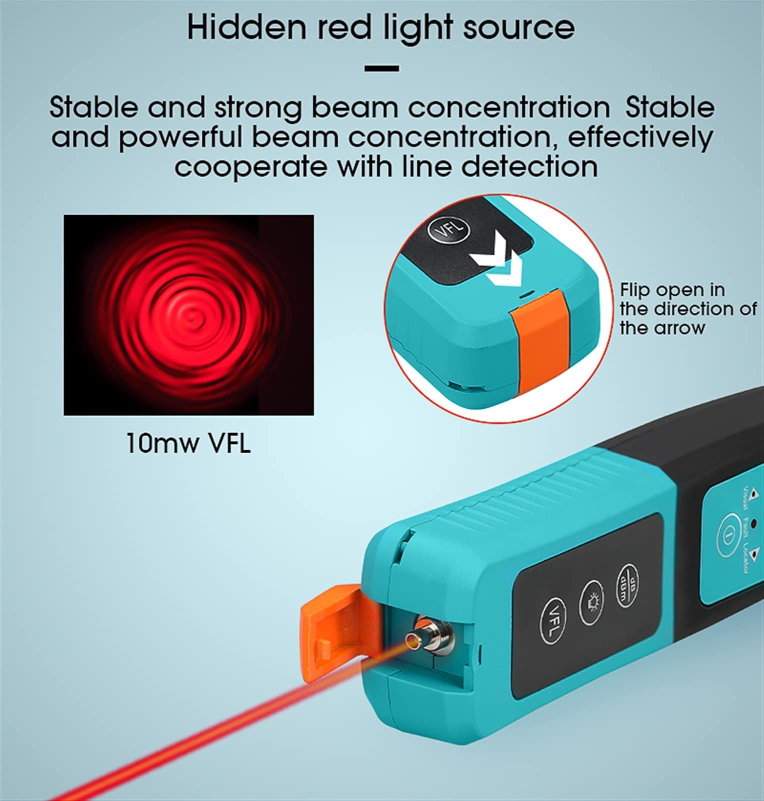 Glasfasertester, AUA-40. Faseroptikkennung Live Fibre Optical Identifier mit eingebautem 10 MW Visual Fault Locator 800-1700nm Sm mm