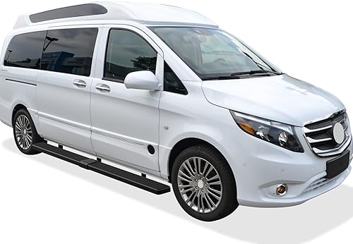 Miniatura 2 de APS Estribos negros prémium de 6 pulgadas compatibles con Mercedes-Benz Metris Cargo Van 16-23