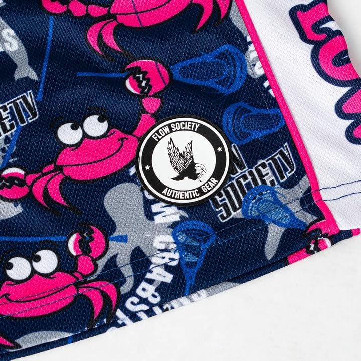 Flow Society Crabsticks Boys Lacrosse Shorts | Boys LAX Shorts | Lacrosse Shorts for Boys | Kids Athletic Shorts for Boys