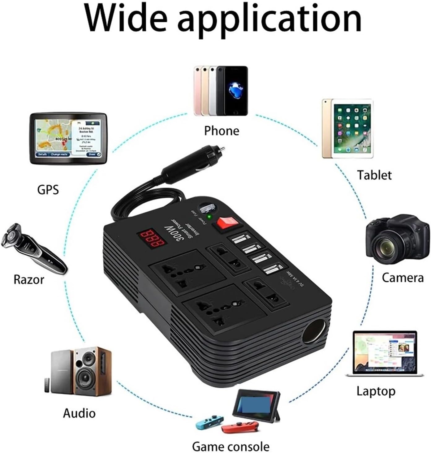 車用インバーターのおすすめ人気ランキング【2026年2月】 | マイベスト インバーター DC 12V 多機能家庭用修正正弦波 300W ハイパワー自動車用パワーコンバータ 幅広い用途