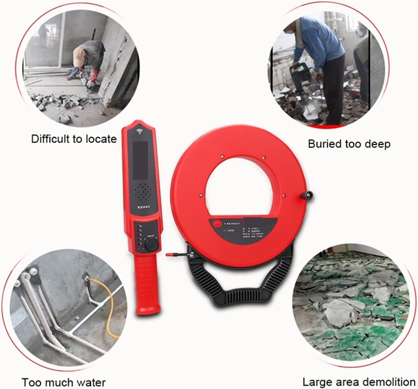 FENVY UT661A UT661B Wall PVC Iron Pipe Blockage Detector Diagnostic-tool Scanner Pipeline Blocking Clogging Plumbers Instrument with High Efficiency (Color : 661B, Size : X), 3256804285525673