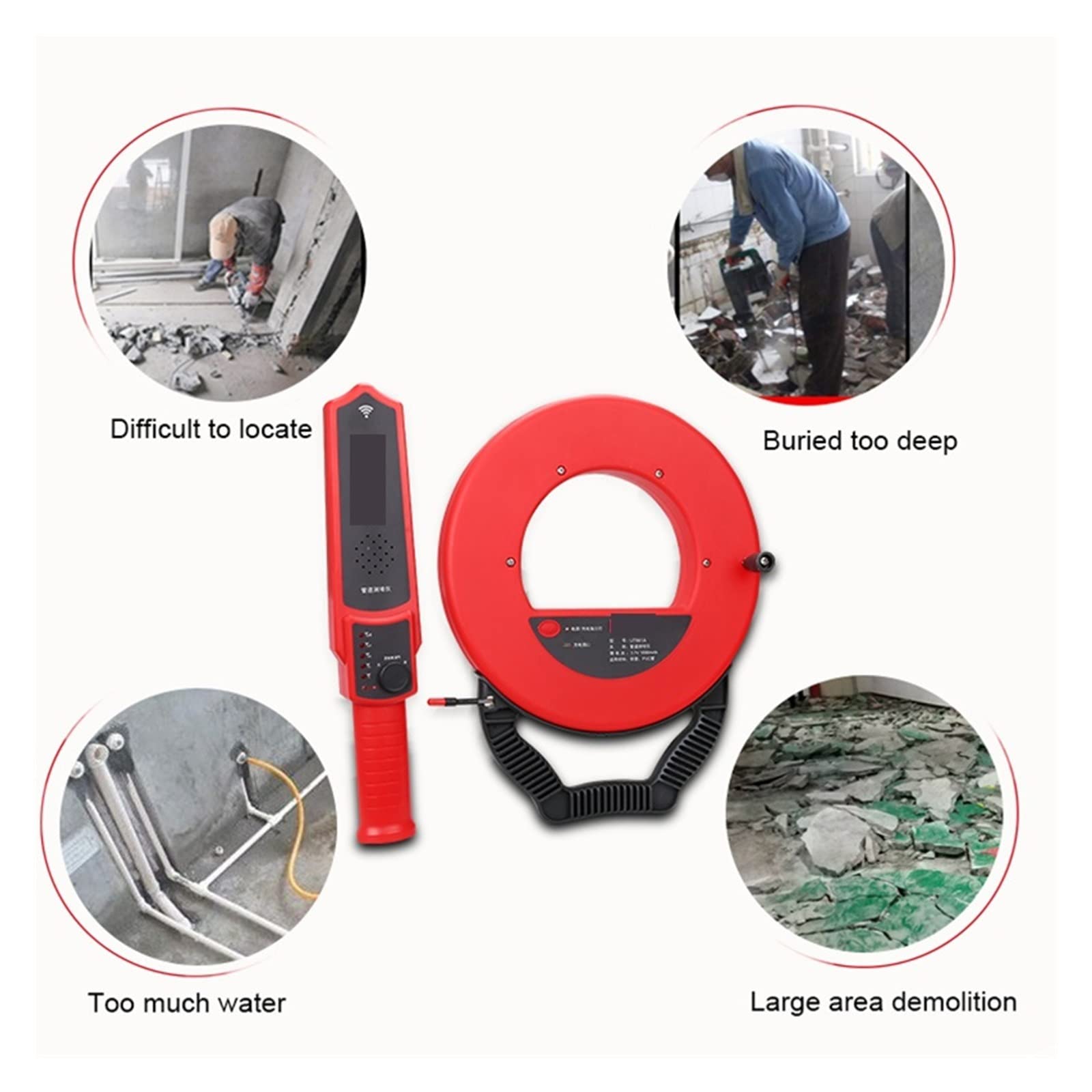UT661A UT661B Rivelatore di blocco del tubo ferro in PVC da parete Strumento diagnostico for scanner Blocco della conduttura for idraulici(UT661C)