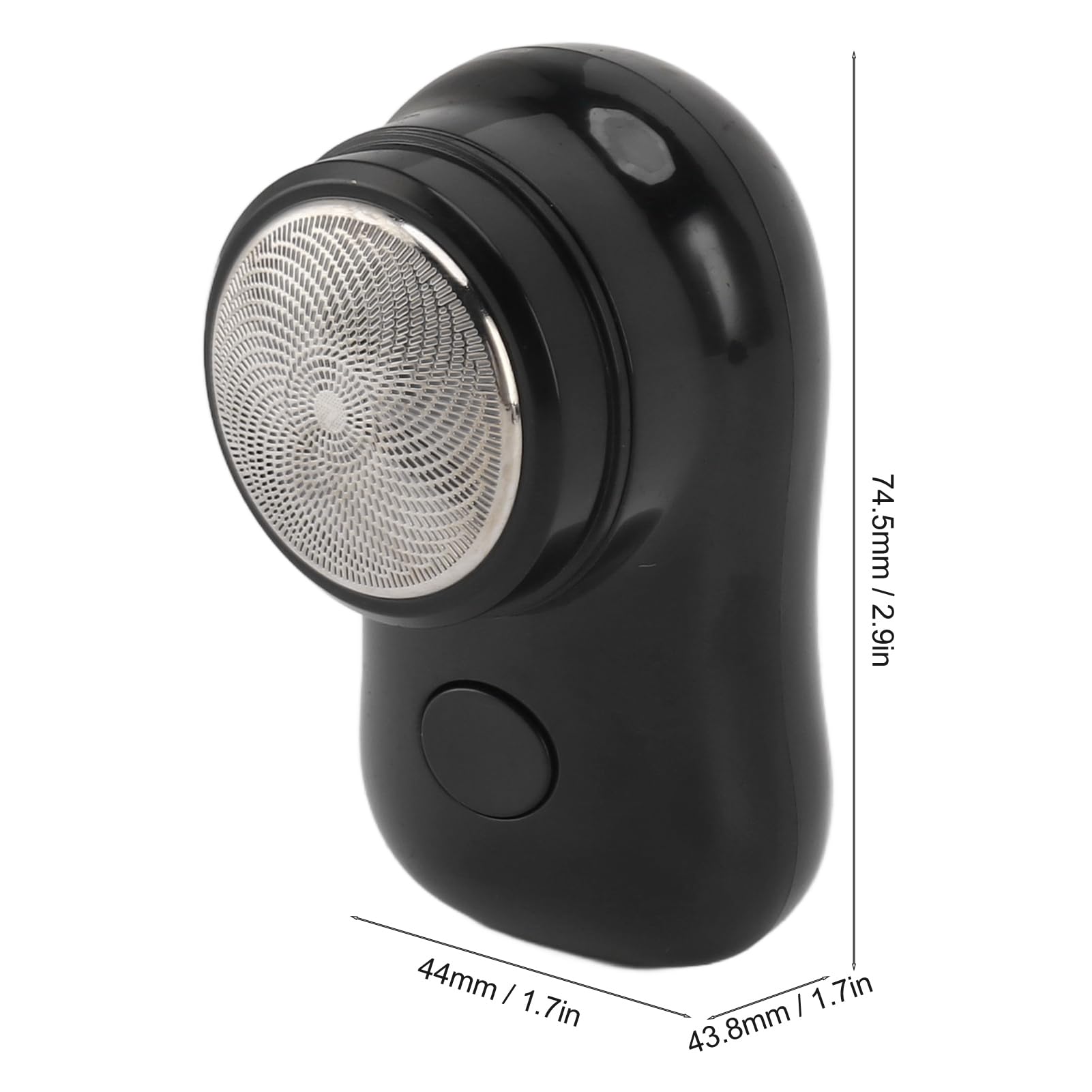 Men's Electric Travel Shaver Mini Rotary Shaver Waterproof Pocket Size Beard Trimmer Cordless USB C Rechargeable Close Shave Small Shaver 400mAh Battery for Car Travel (Electroplated Black)