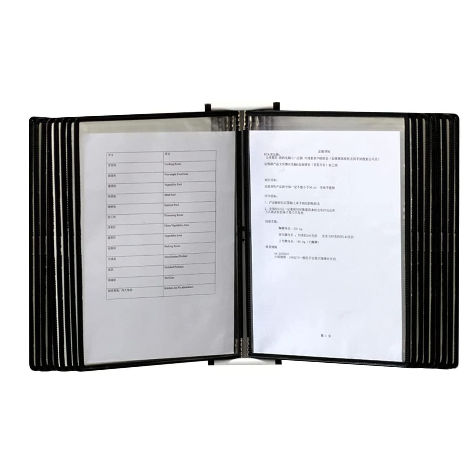 IUokLU Flip file organizer for desk, Wall Reference Organizer - Desktop Reference System, 20page Desktop Document Holder, Wall Mount Reference Organizer, Des (A 20page)