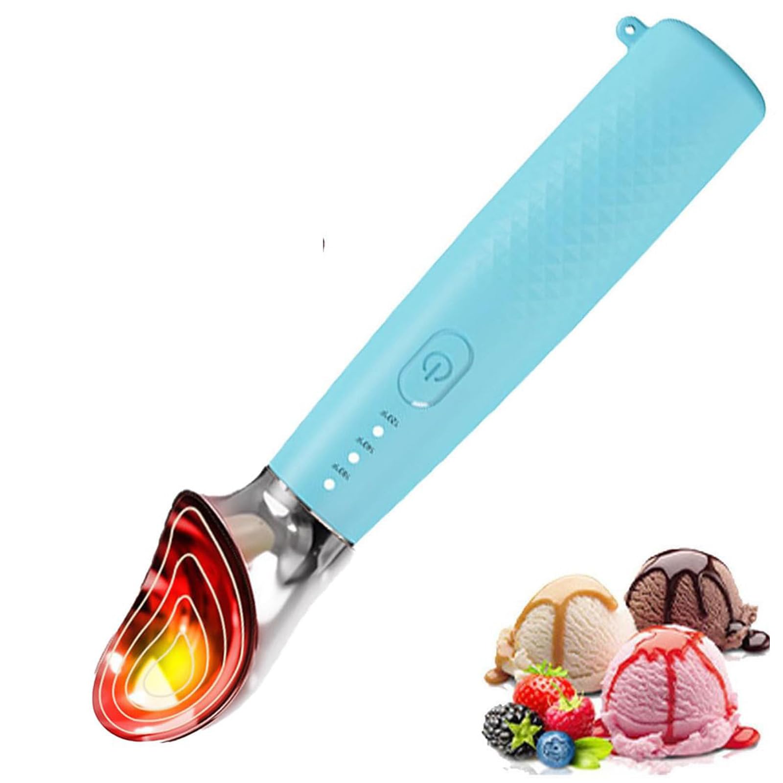 Cucharilla eléctrica para helado con calefacción ajustable para porciones perfectas