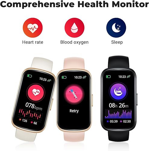 Miniatura 5 de Reloj inteligente de seguimiento de actividad física, monitor de salud táctil completo de 1.47 pulgadas con frecuencia cardíaca 247 y monitor de