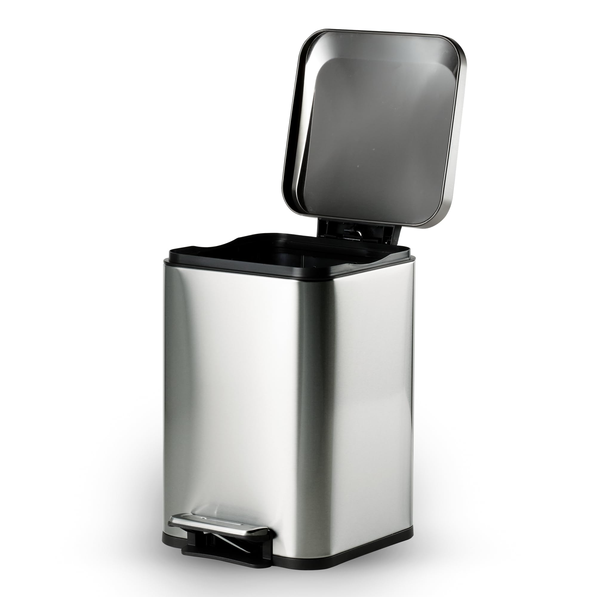 TRAMONTINA 20 Litre Stainless Steel Step Dustbin | Fingerprint-Resistant Finish | Soft-Close Lid | Removable Inner Bucket | Square Trash Can for Home, Office & Hospitality discount deal