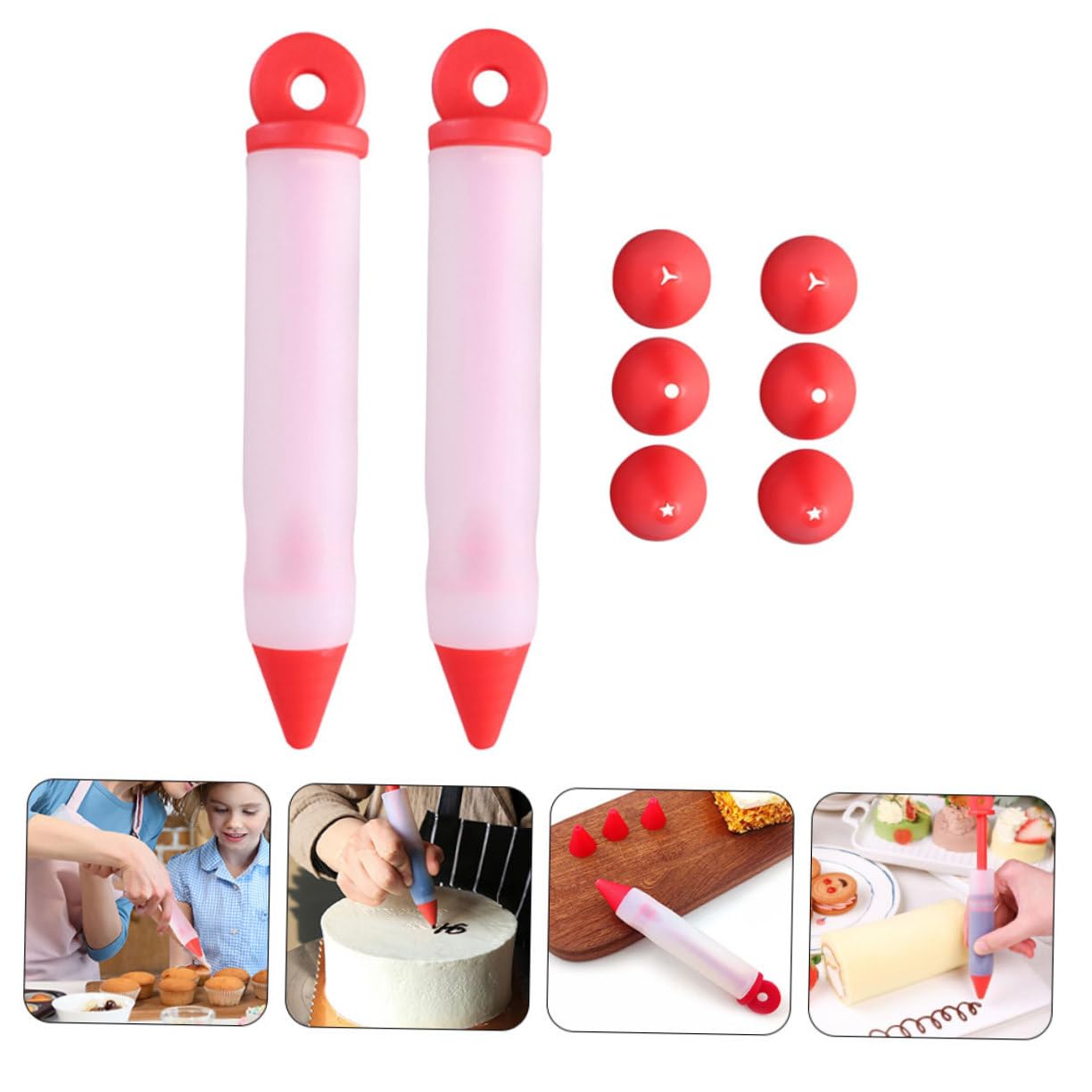 10 Set Penna Decorativa per Dolci da Facile da Usare e Strumento per Decorare Torte e Dessert Accessorio per Creazioni Dolci e Feste