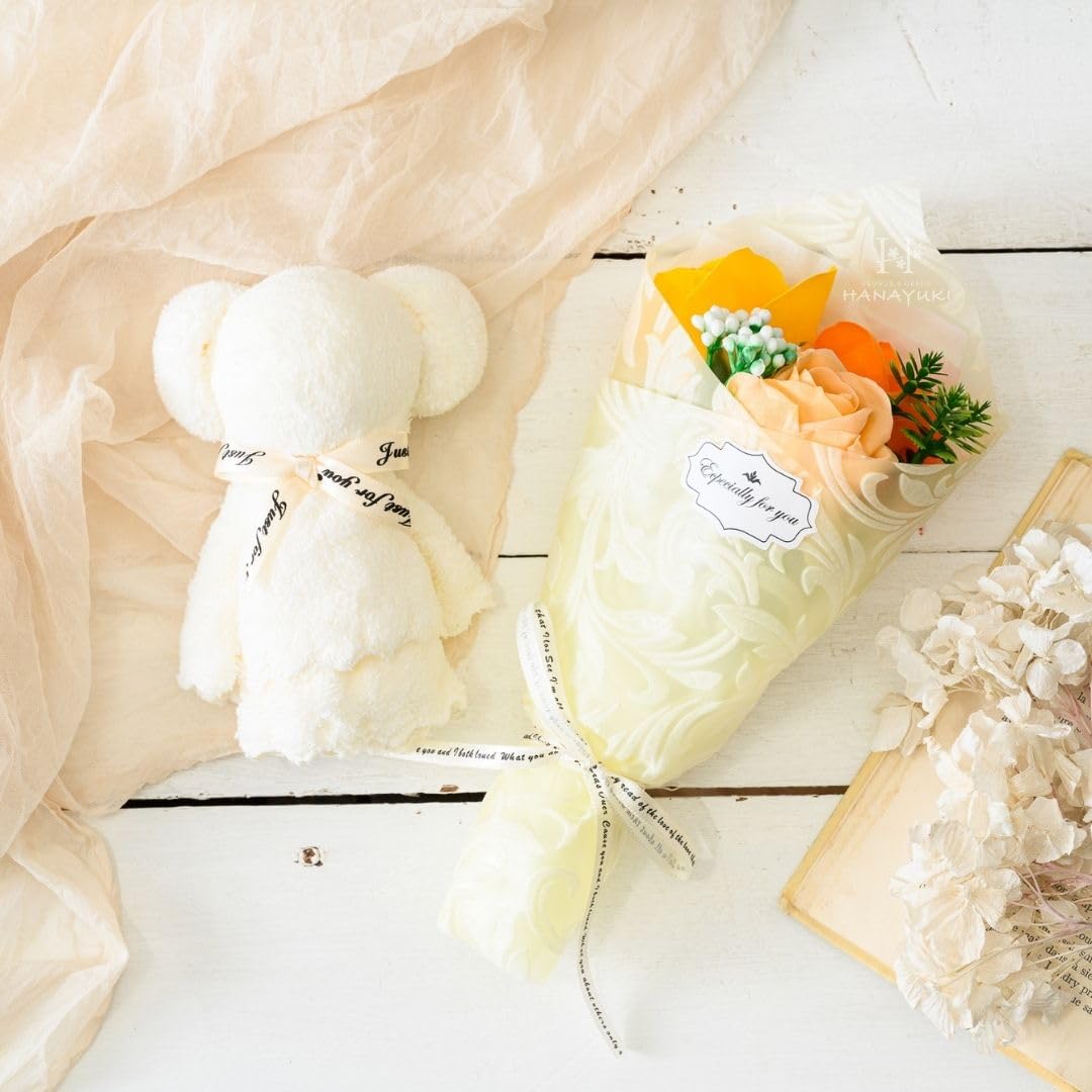 Amazon｜【 ブーケとくまのタオルセット 】HANAYUKI ソープ