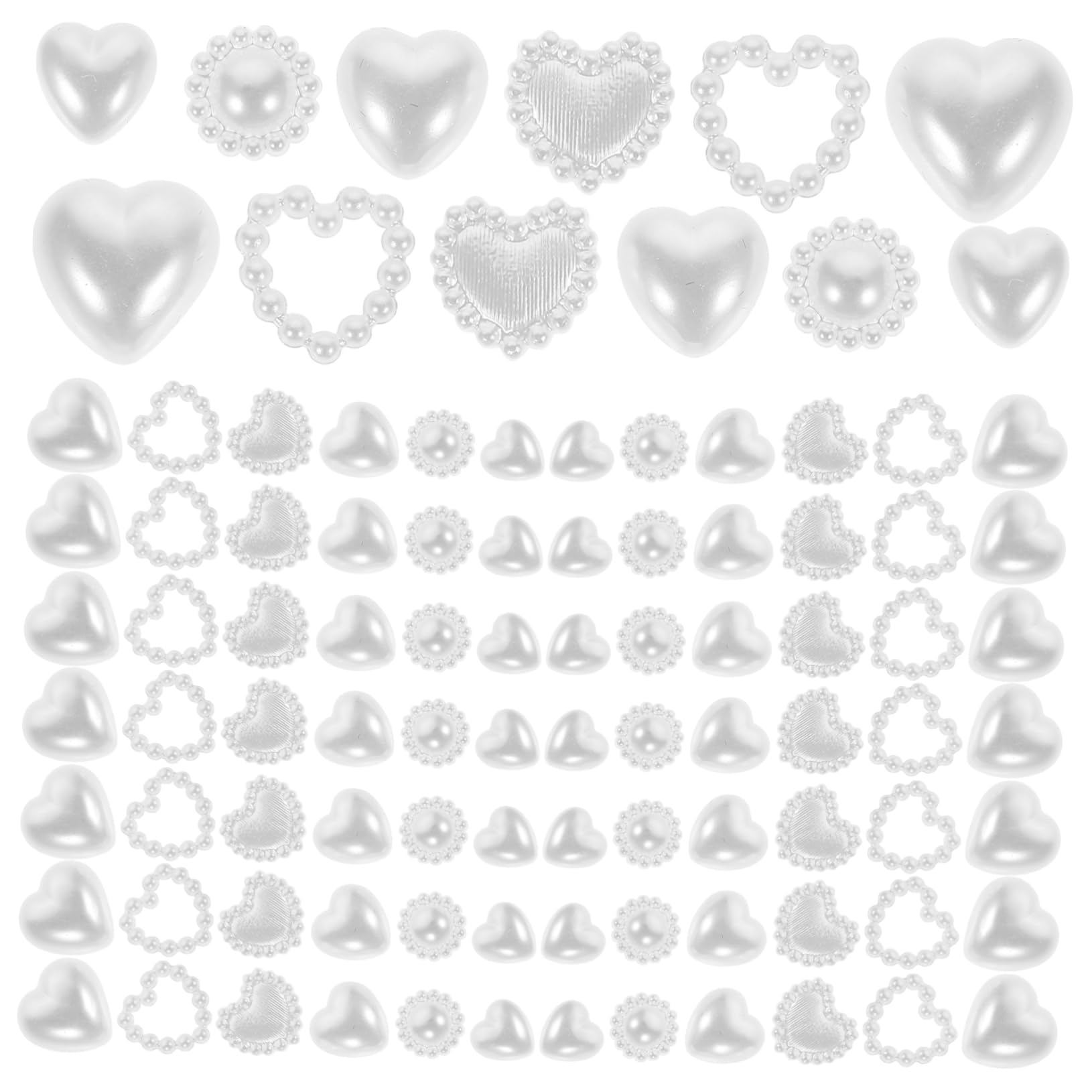 BESTYASH 5 Pezzi Accessori Per Unghie Di Perle Decorazioni Fascino Unghia Mini Ciondolo Arte Ciondoli Per Il Design Delle Unghie Ciondoli Per Unghie Luccicanti Bianca Plastica