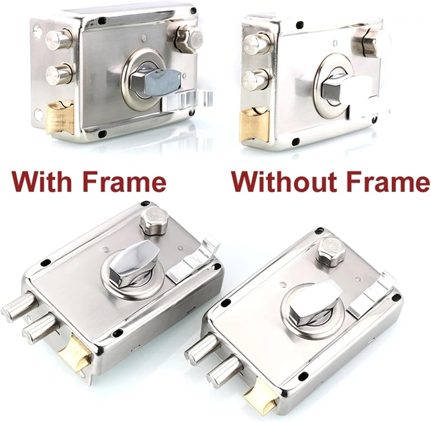 Deadbolt Door Lock with Keys for Gate Office Women Bag Shop Door Hardware Home Security DIY MS413 H 1Pcs(with Frame Left)