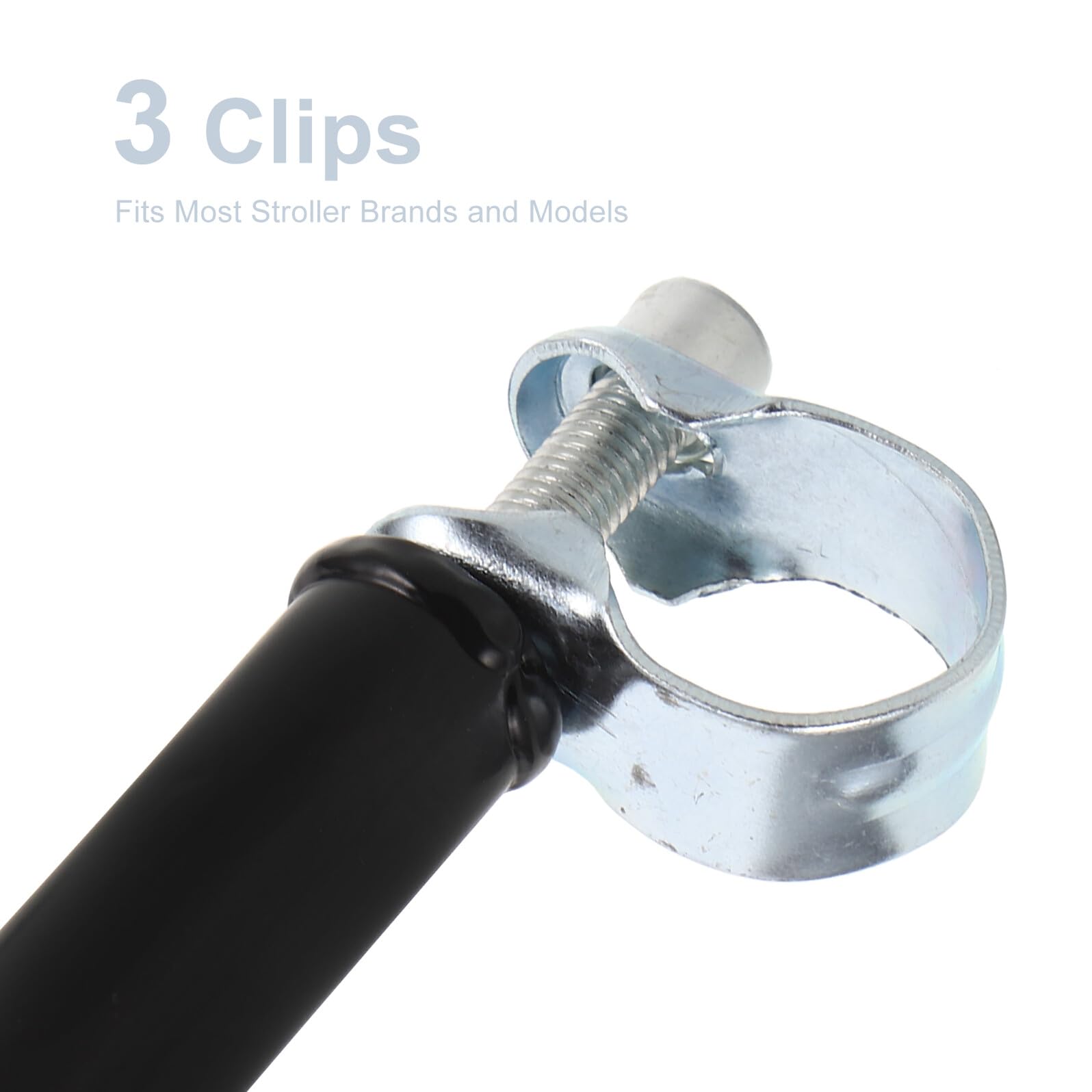 Extension de Poignée pour Poussette Plastique avec Plusieurs Attaches Accessoire Pratique pour Poussettes