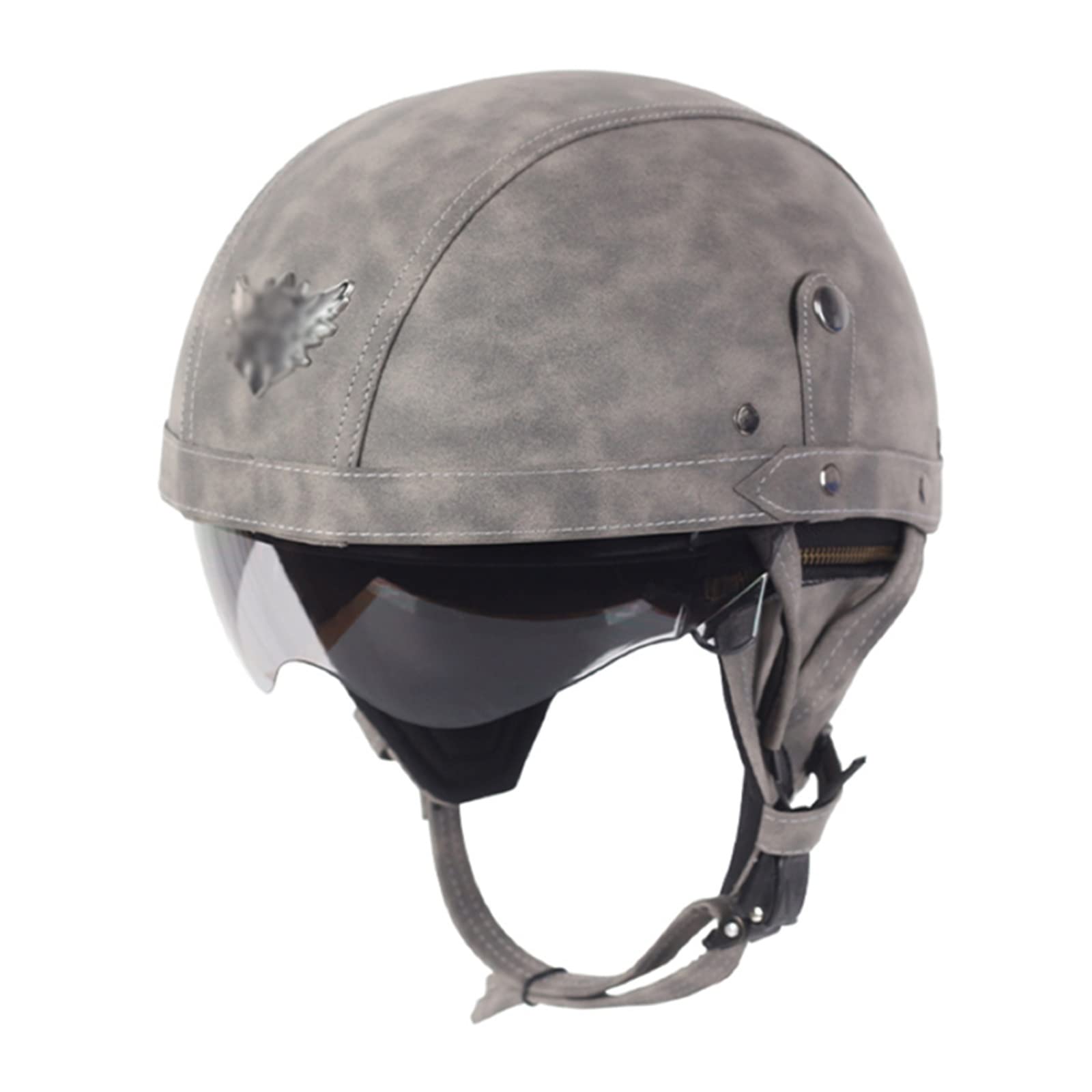 Casco integral vintage By City Roadster II negro oro | Motorcycle-Soul, image size:1600x1600