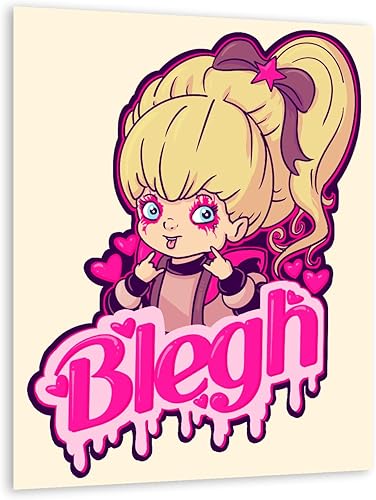 Rainbow Blegh Fine Art Print Poster 80s Retro Metalcore Deathcore Logo