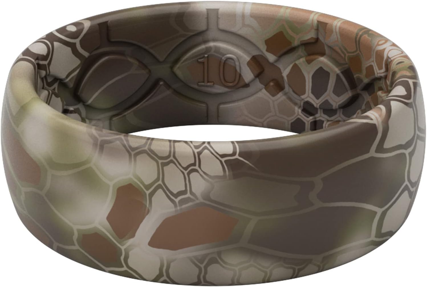 Groove Life Kryptek Camo Silicone Ring Breathable Rubber Wedding Rings for Men, Lifetime Coverage, Unique Design, Comfort Fit Ring