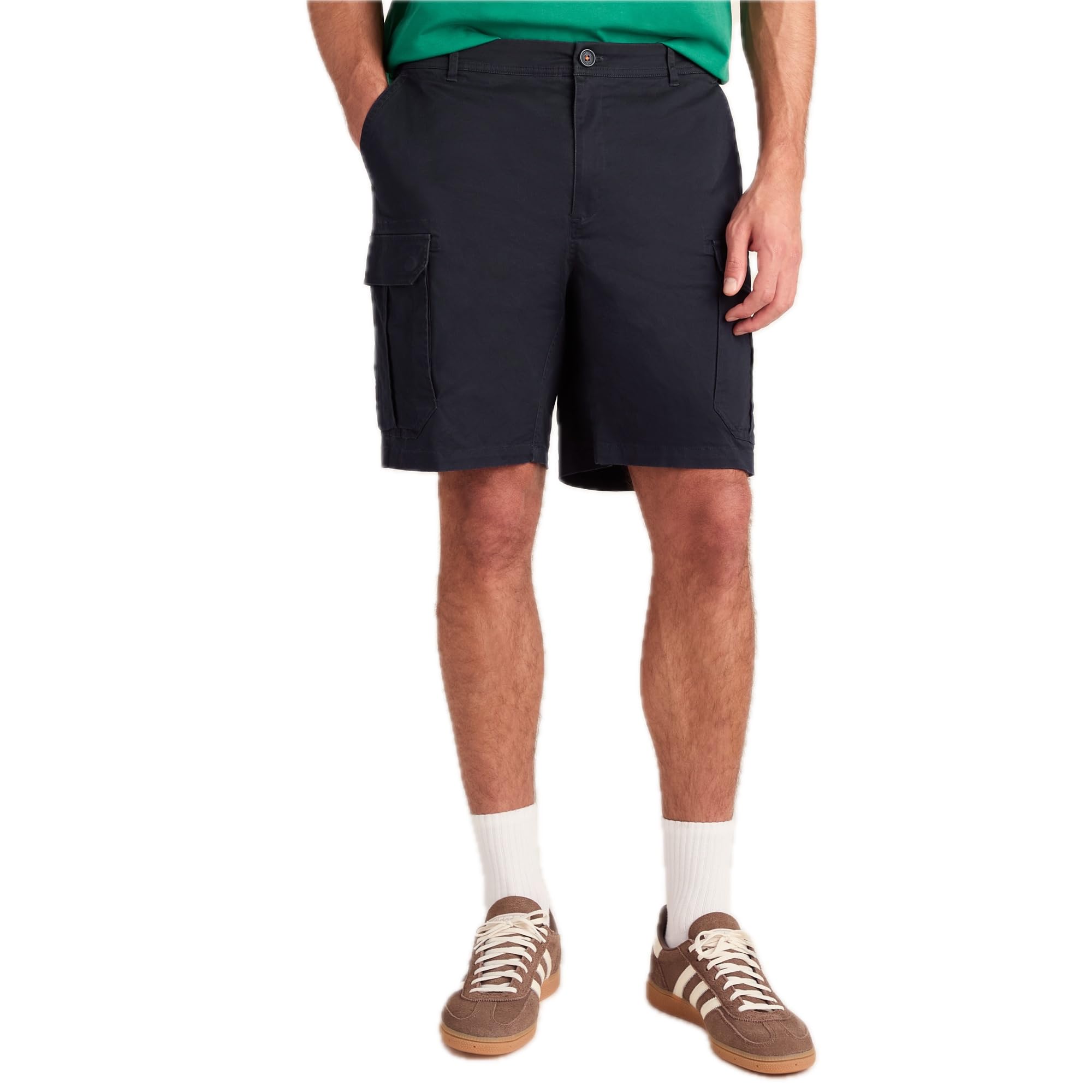 Tog24 Men's Dark Indigo Pace Cargo Shorts, Supersoft, Durable, With A Heavy Wash, Relaxed Fit