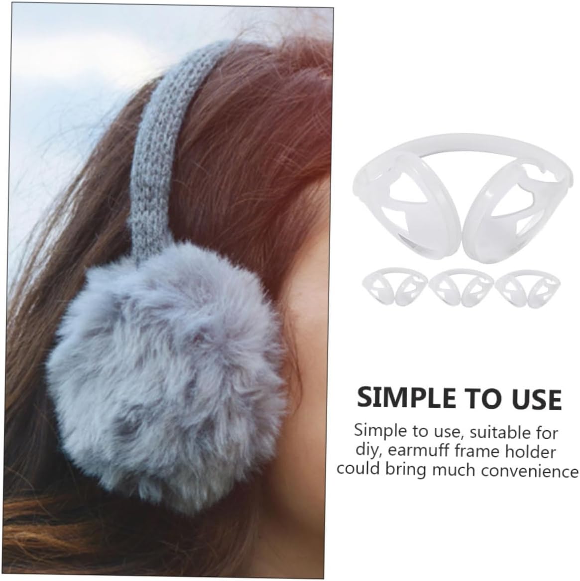 4 pcs Plastic Earmuff Frame Rack DIY Holder for Winter Ear Protection Simple Structure and Easy Use Earmuff Making Shelf for Comfortable Warm