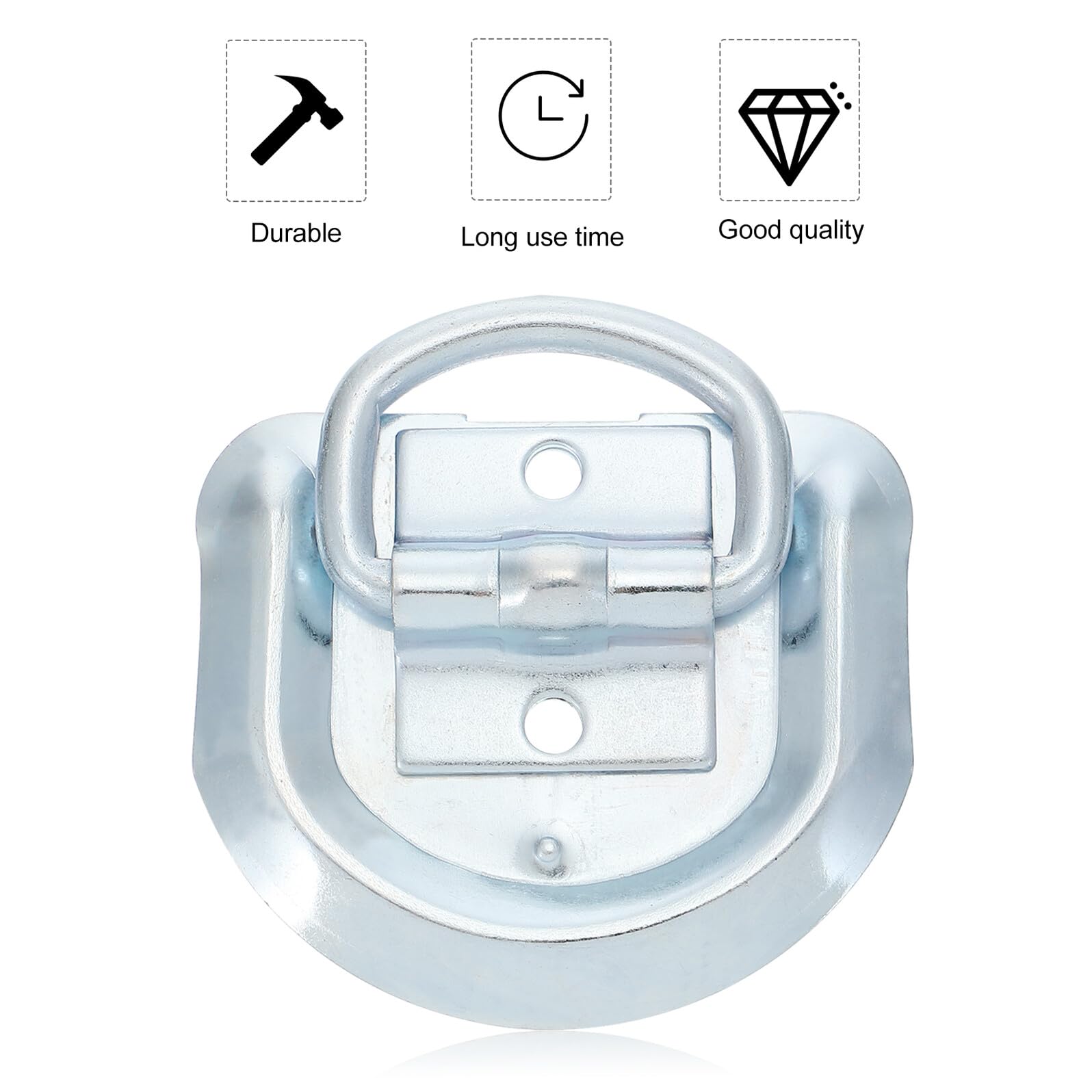 Anello Ancoraggio in Acciaio Inox Resistente Anello Fissaggio Pratico per Rimorchio Installazione Facile senza Necessità di Incasso per Carichi Sicuri