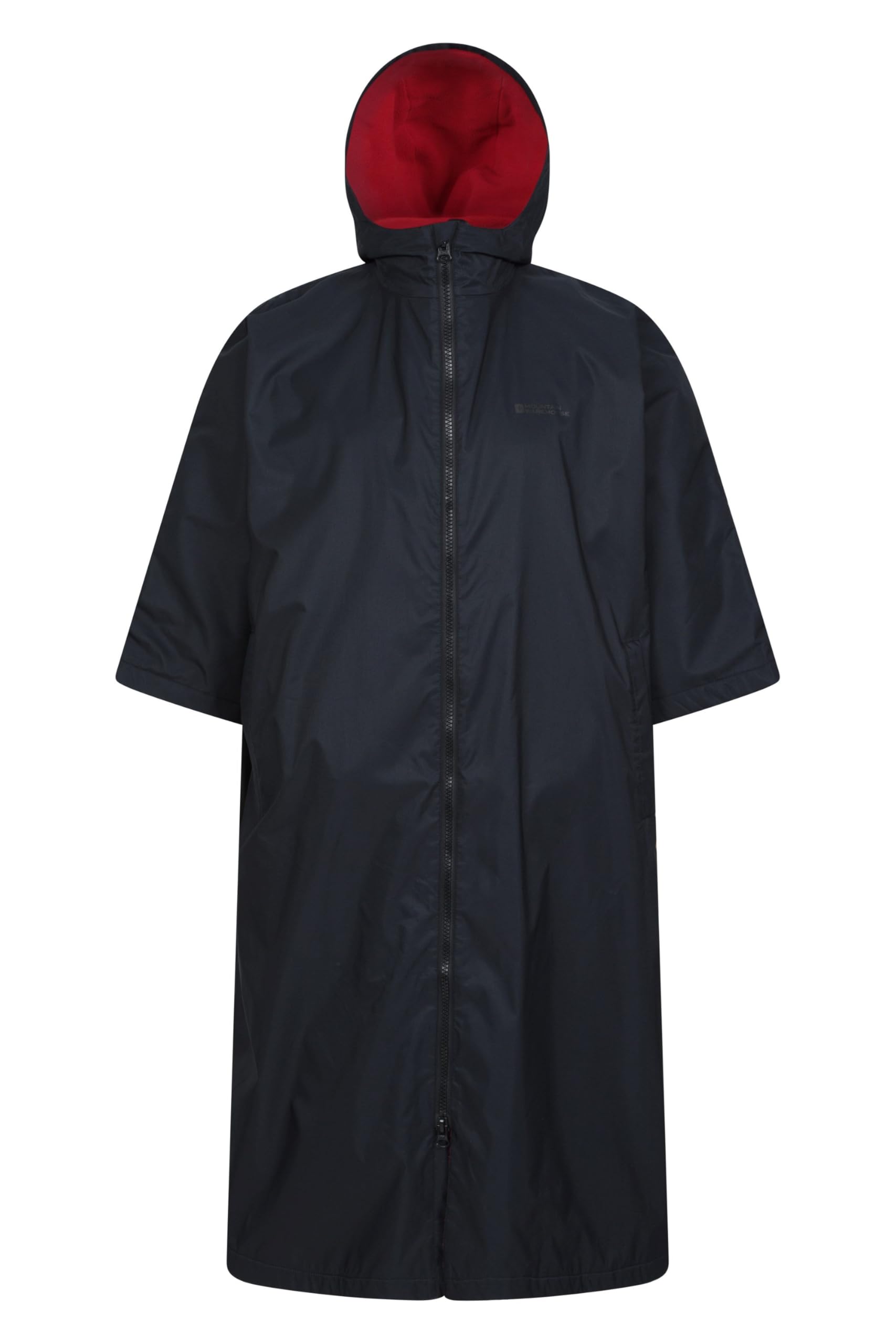 Mountain Warehouse Black Coastline Mens Water-Resistant Changing Robe - Fleece Lined Xxs