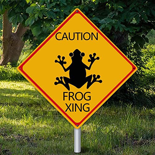 Panneau grenouille Xing pour portail plaque en métal anti-rouille pour jardin et clôture
