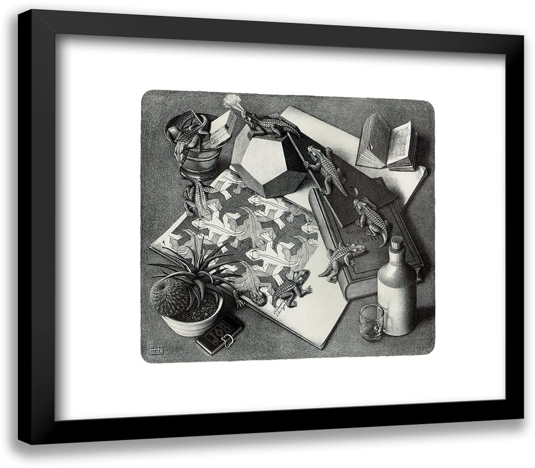 ArtDirectReptiles by MC Escher 16x13 Framed Art Print