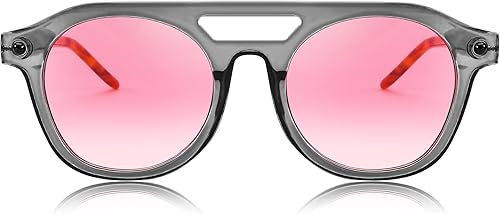 Miniatura 5 de FEISEDY Gafas de sol estilo aviador cuadradas retro para mujer y hombre, estilo vintage de los años 70, marco con estilo UV400, B0051