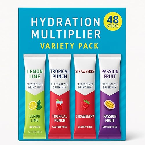 Sqwincher Qwik Stik Zero Electrolyte Powder Paquete variado de 30 barras (6 sabores) Mezcla de bebida de hidratación sin azúcar Paquetes de una