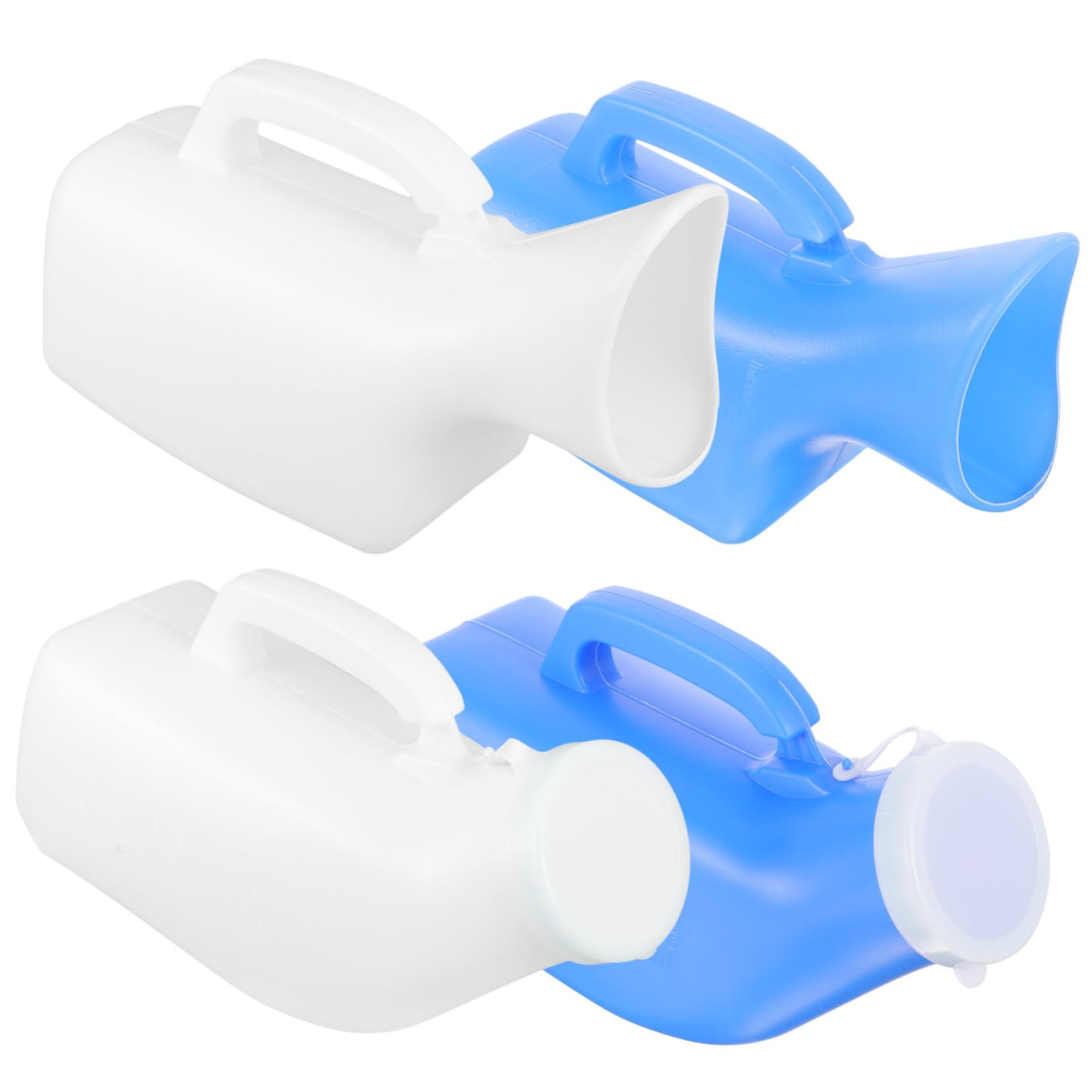 FRCOLOR Reusable Portable Urinal Large Capacity Plastic Urine Container for Adults Household Elderly Urinals Measurement