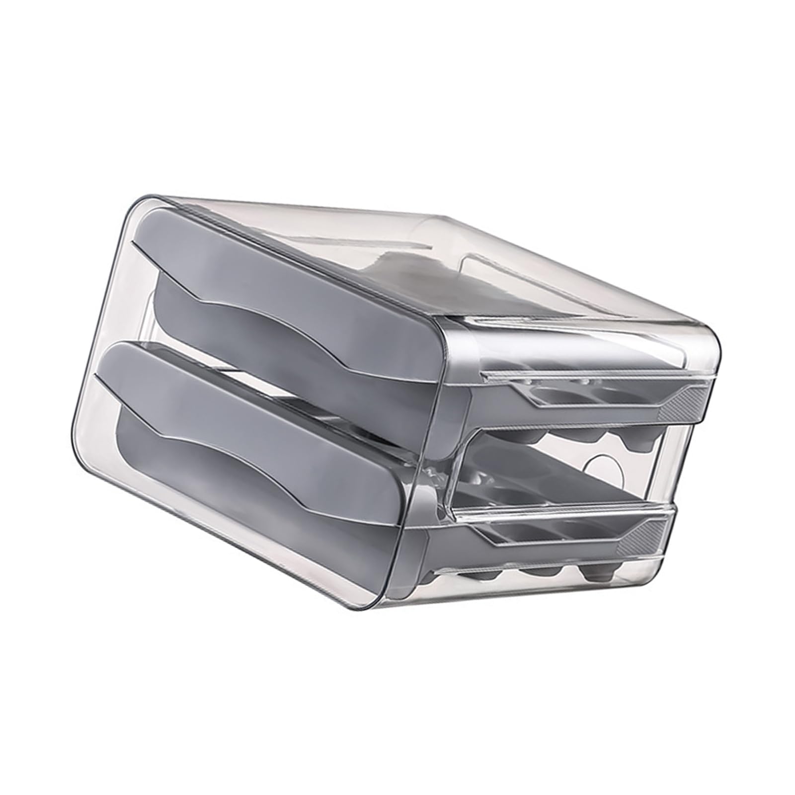 TFAOYS Layer Kitchen Oocyte Holder Drawer Plan Stackable Clear Storage Container for Refrigerator Organization Two Layer Refrigerator Planner