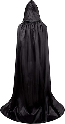 Miniatura 3 de GRAJTCIN Capa unisex con capucha para adultos, longitud completa, para Halloween, Navidad, fiesta, talla 43 a 67 pulgadas