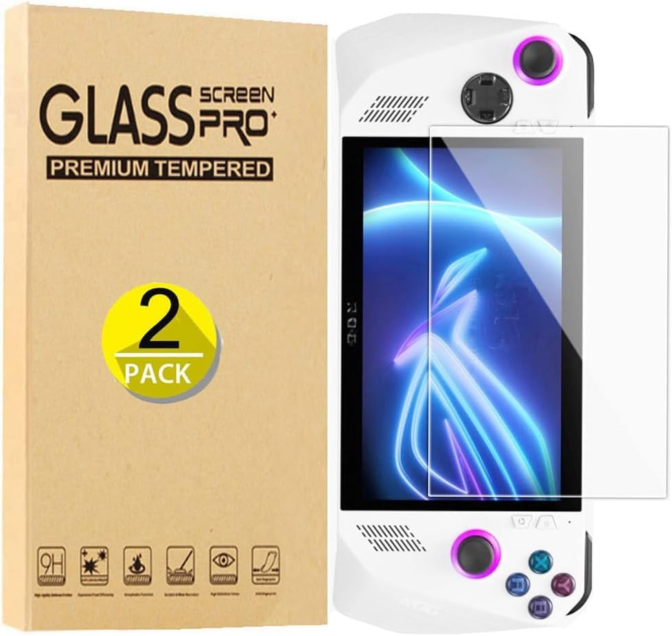 Careflection [2-Pack Screen Protector for Asus ROG Ally Tempered Glass,Tempered Glass for ROG Ally Screen Protector,Case Friendly 9H Hardness HD Anti-Scratch, Bubble Free Film for Asus ROG Ally RC71L (B0C9JFQ6M5) Amazon Price History, Amazon Price Tracker