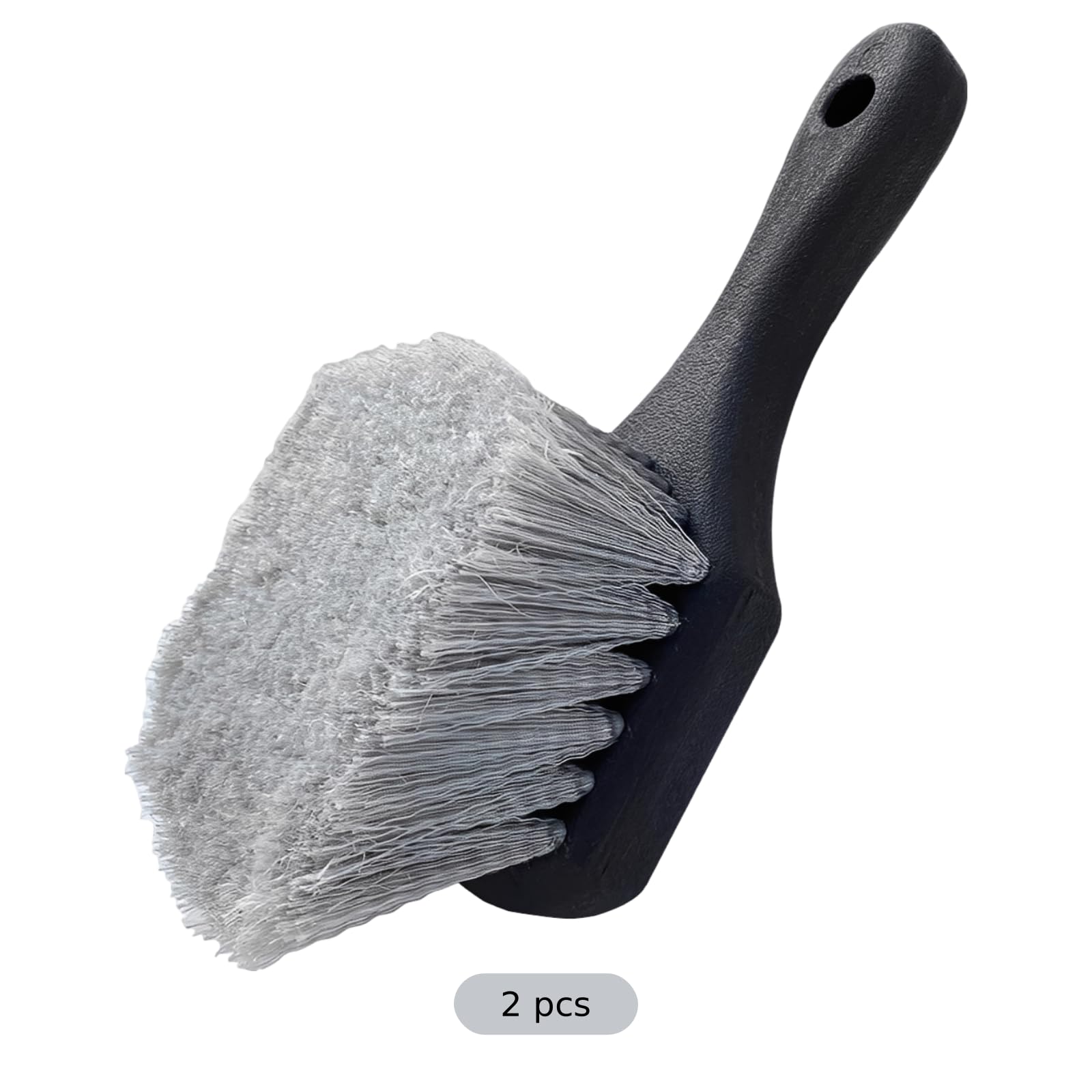 2 STK. Reifenreinigungsbürsten, Feste Nylonborsten, Langer Felgenreiniger, breite Radnabenbürste, ergonomischer Felgenwascher für die gründliche Entfernung von Schmutz, Fahrzeugpflege-Set