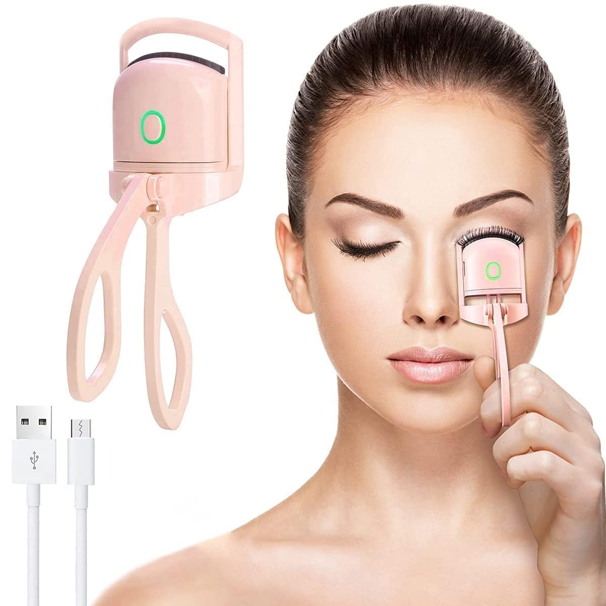 Premium Eye Lash Curler With Silicone Pressure Pad USB Rechargeable Electric Eyelash Curler (Multi Colour)-picture-12