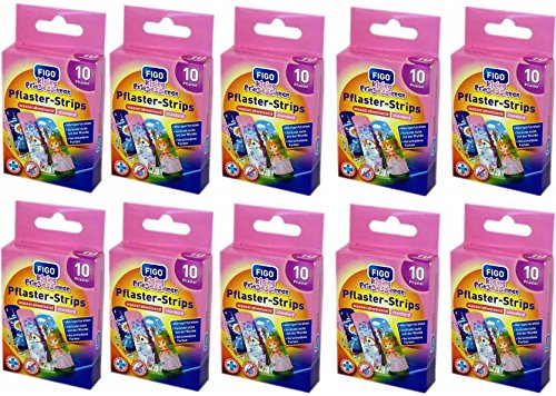 Lot de 100 pansements pour enfants Princesse 3 motifs