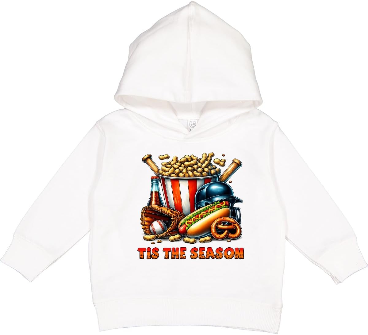 inktastic Tis the Season Baseball Snacks Toddler Hoodie