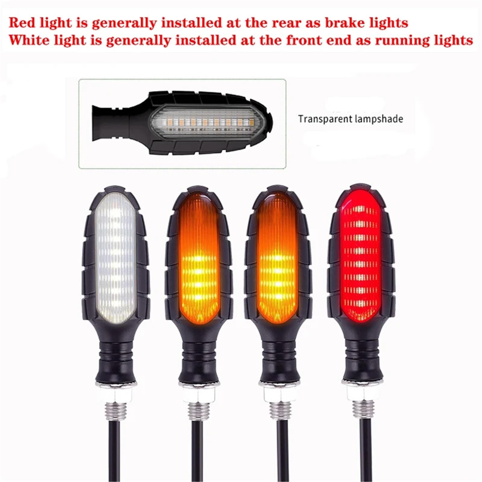 Moto Indicatore Di Direzione 12V 10MM Acqua Che Scorre Lampeggiante Luci Freno Avvertimento Lampada Per Benelli TRK 502X 502 Leoncino 500 752S 302S