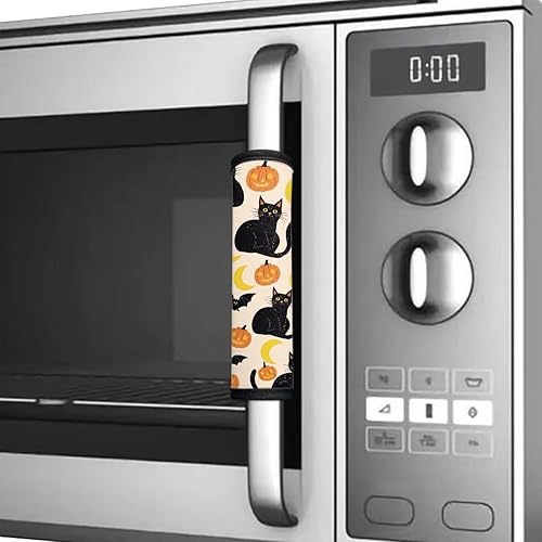 Miniatura 32 de Juego de 4 fundas protectoras de repuesto para manija de puerta de refrigerador con temática de té de la tarde para microondas, horno, refrigerador