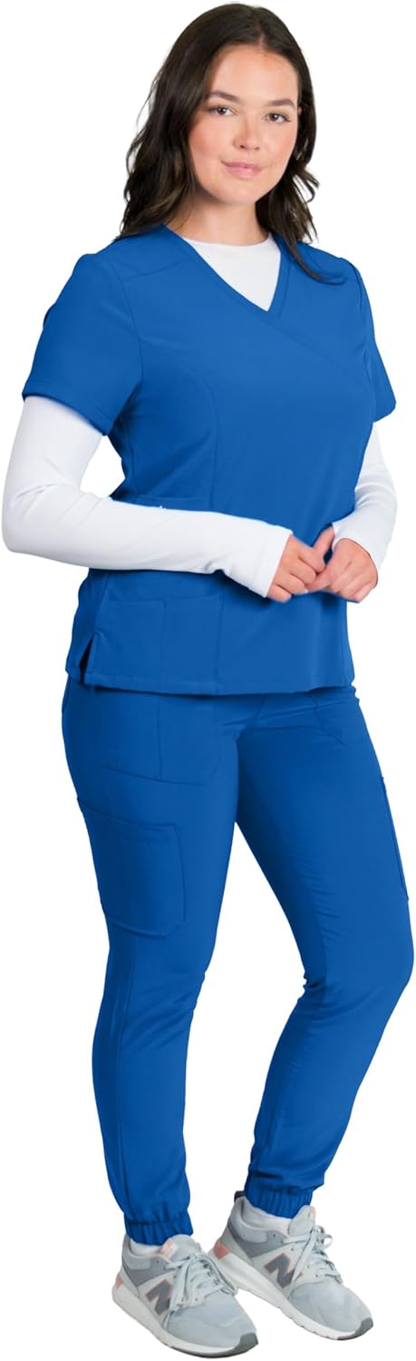 Medgear Women's 4-Way Stretch 12-Pocket Jogger Scrub Set - Image 2