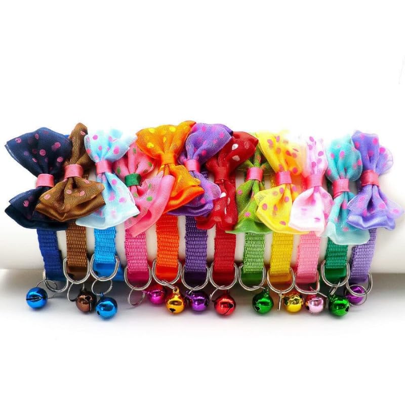 KittuPet Pack of 8 pcs Collar Bow tie Deisgn Reverisble Interactive Collar for Your Kitten Pupies Dog Size 10 MM Random Color (B0CY88N85J) Amazon Price History, Amazon Price Tracker