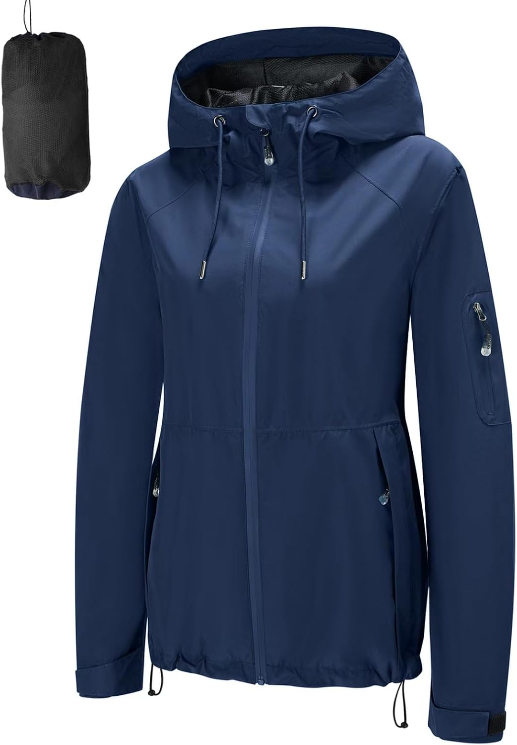 FARVALUE Women’s Rain Jacket Waterproof Packable Lightweight Windbreaker Hooded Rain Coat for Hiking Cycling Travel