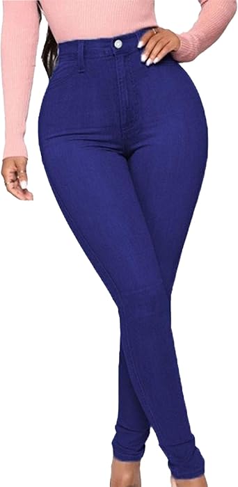 Classic High Rise Skinny Jeans for Women Slim Fit Stretch Butt Lifting Denim Pants Fashion Pencil Jean