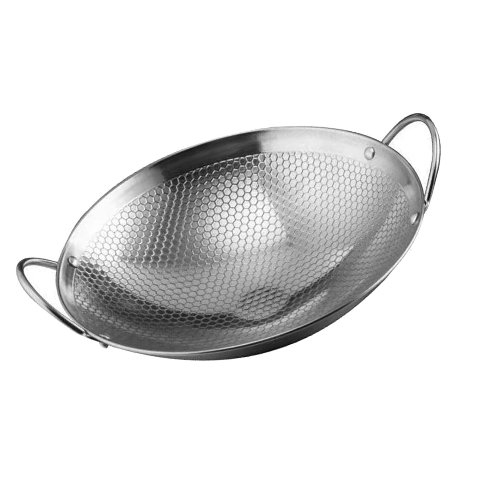 YROHGKPN Multipurpose Frying Pan Stainless Steel Honeys Comb Skillets with Handle for Sauteing Boiling Use Kitchen Cookware Nonstick Camping Cookware