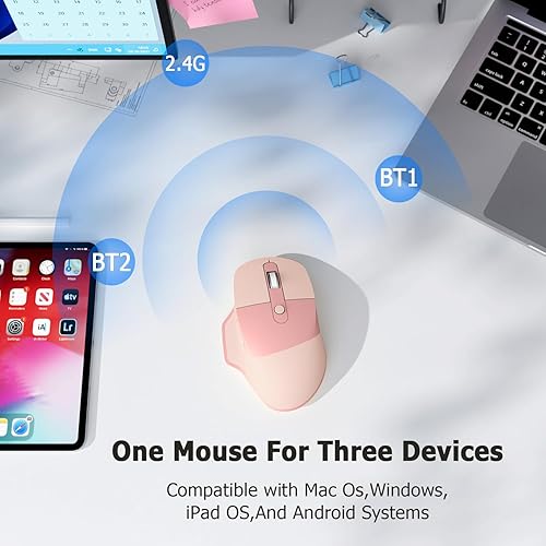 Miniatura 8 de Ratón silencioso compacto inalámbrico con bonitos diseños de gatos, 2.4 GHz Plug and Play Mouse inalámbrico con nano receptor USB para