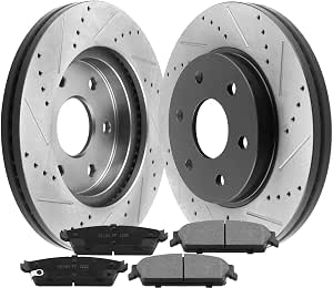Amazon: Afa Motors Rear Brake Rotors 345mm Drilled Slotted Brake