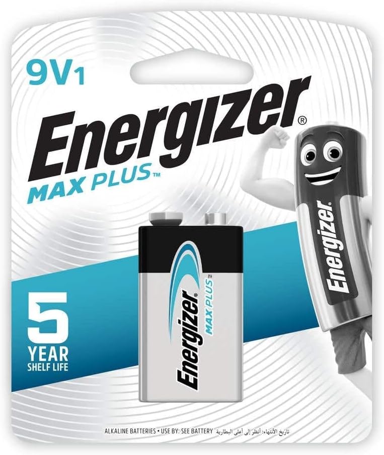 Energizer Ep522Bp1 Max Plus 1.5V Alkaline Batteries For Power Demanding Devices 9V - Black