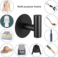 Vista 8 de Self-Adhesive Coat Hooks, Stainless Steel Heavy Duty Wall Hooks, Towel Hooks for Hanging Robes, Aprons, Coats and Hats in Bathrooms,Kitchens and