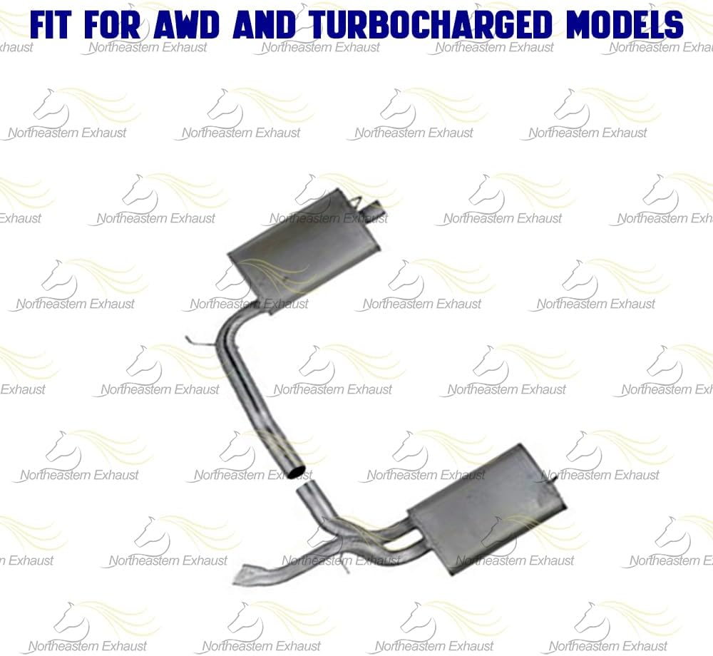 Northeastern Exhaust | Direct Fit Pipe and Muffler Exhaust Kit Compatible for 1998-2000 Volvo V70 2.4L | Automotive Replacement Part