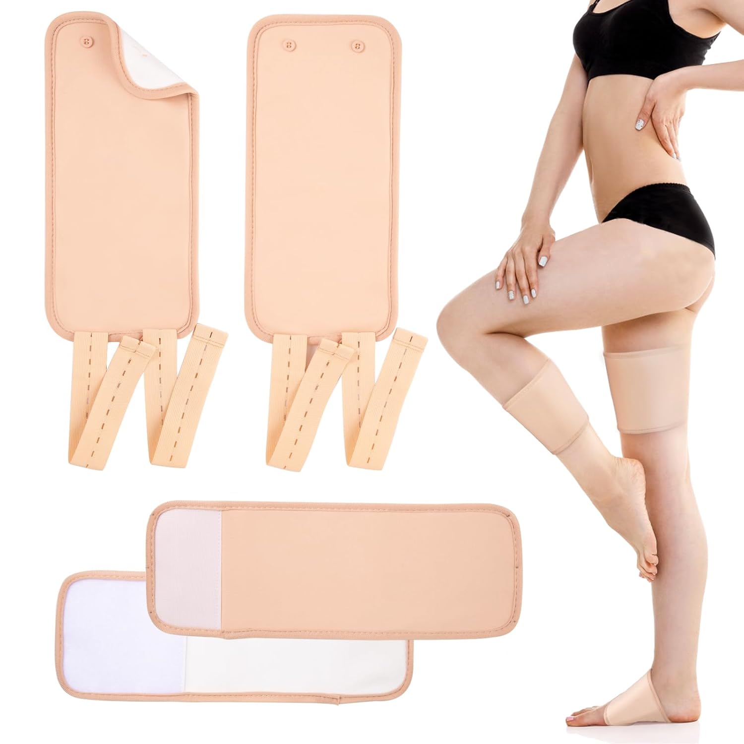 Udefineit 4PCS Castor Oil Pack Wraps for Feet Knees Legs