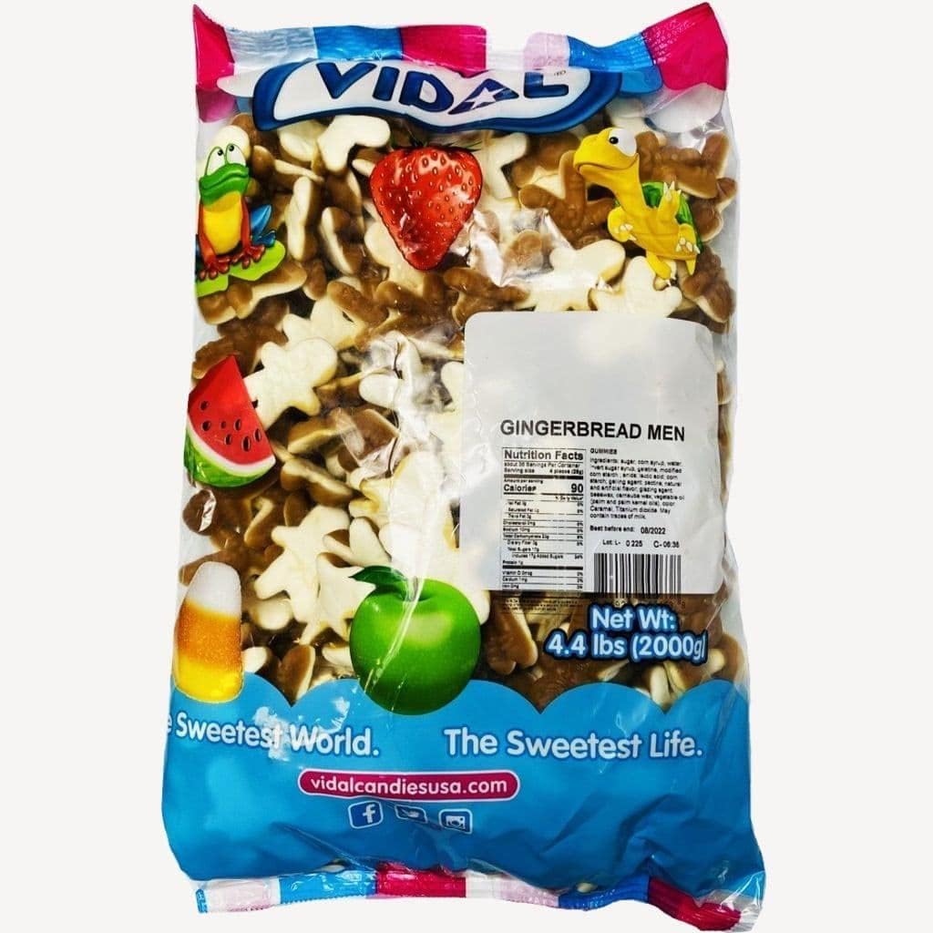 Vidal Christmas Gingerbread Man Gummi Candy, 4.4 Pounds Bulk Bag