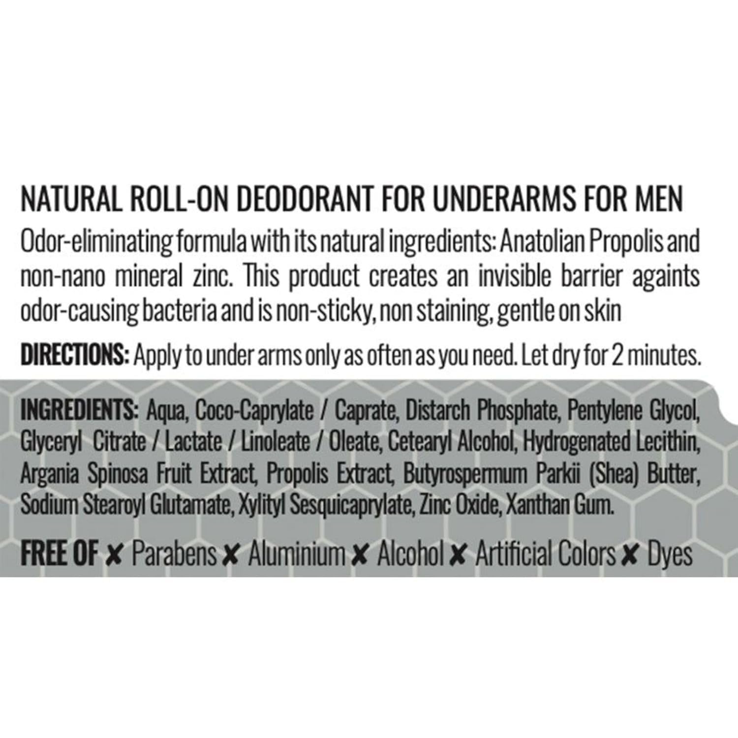Bee & YOU naturalny dezodorant w kulce, dla mężczyzn, z propolisem, masłem shea i cynkiem mineralnym, świeży zapach